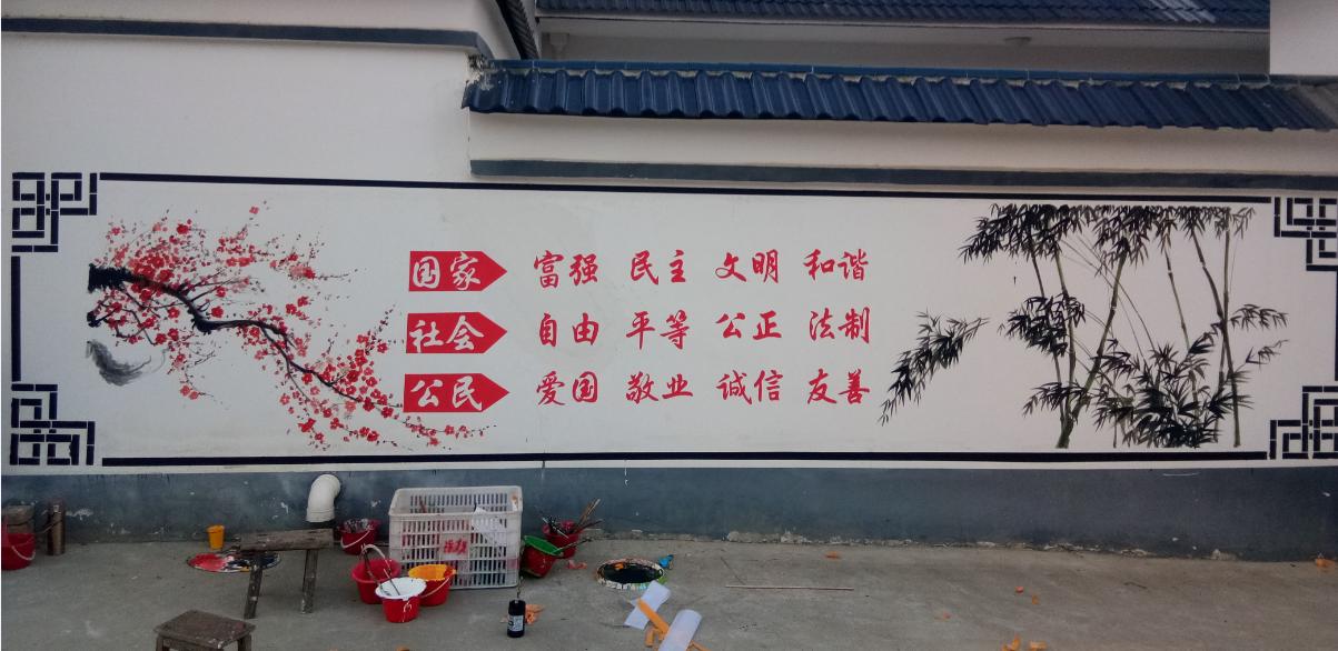 文化墙彩绘画画